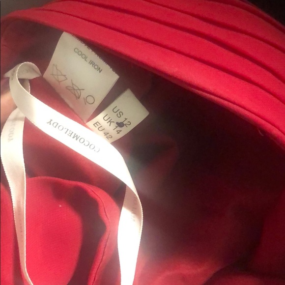 Red Floor Length Chiffon Dress (Bridesmaids, Prom) - Picture 4 of 4